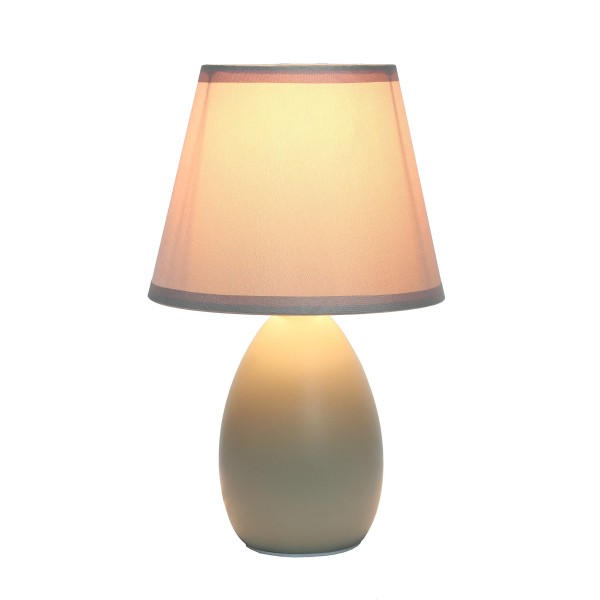 Mini egg-shaped ceramic table lamp