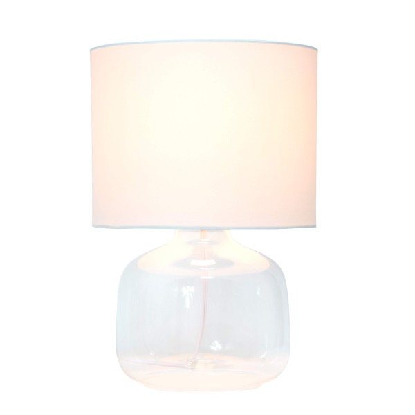 With white fabric lampshade