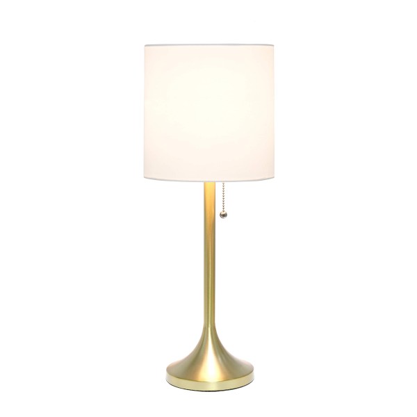 Conical Fabric Drum Shade Table Lamp
