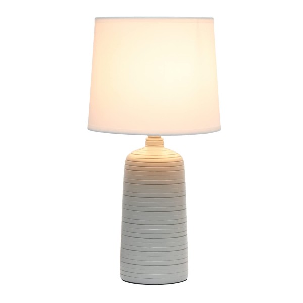 Textured Linear Ceramic Table Lamp